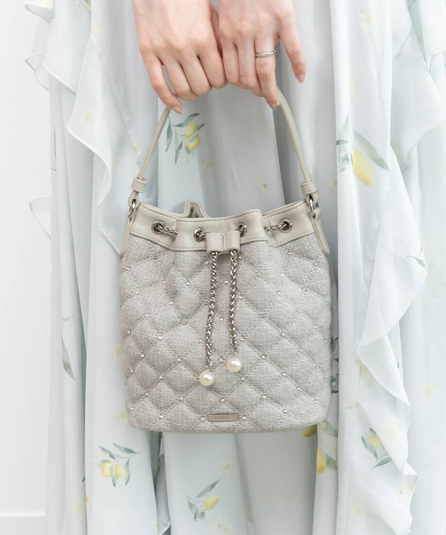  「2WAY ビジューキルティングショルダーバッグ」|ショルダー・メッセンジャー|