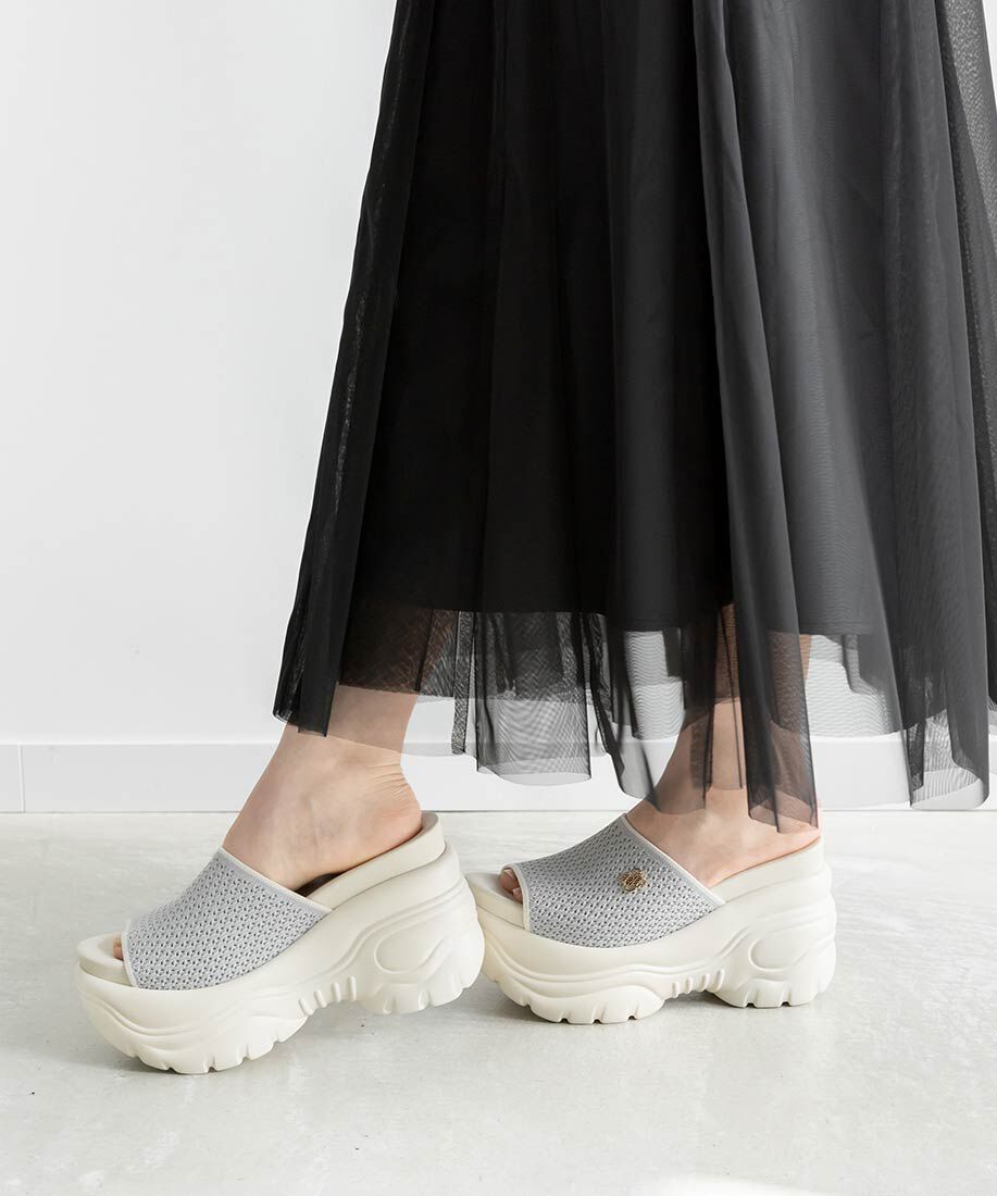  「【SUSTAINABLE】ニットボリュームソールサンダル」|サンダル|