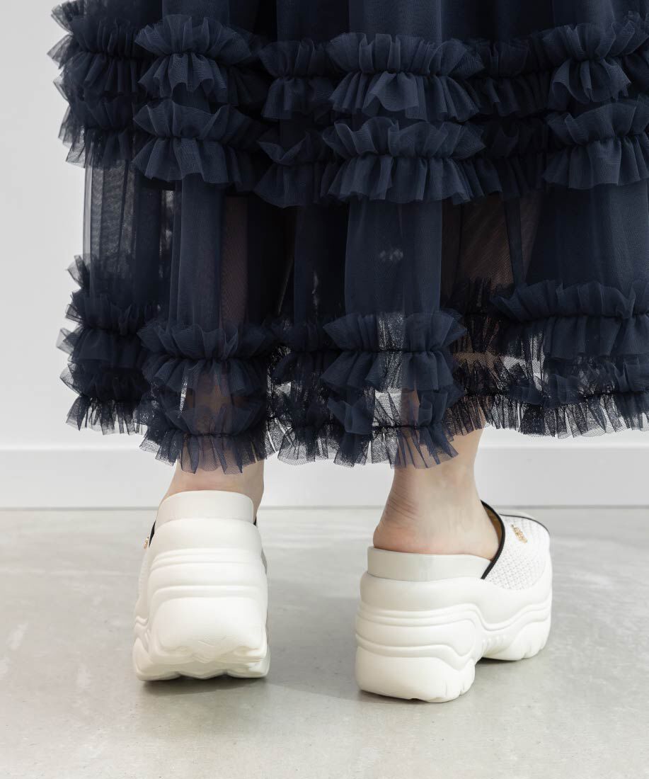  「【SUSTAINABLE】ニットボリュームソールサンダル」|サンダル|