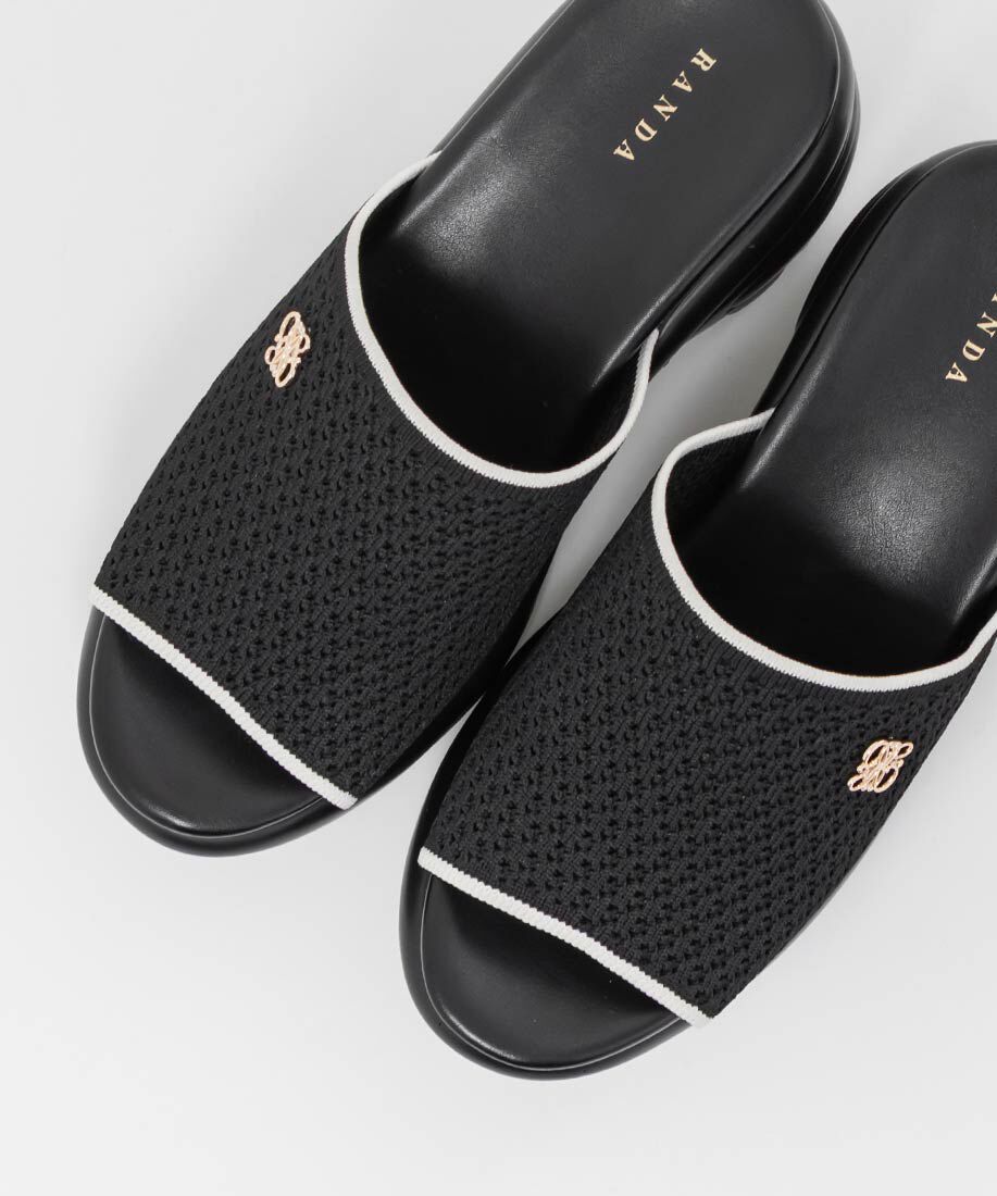  「【SUSTAINABLE】ニットボリュームソールサンダル」|サンダル|