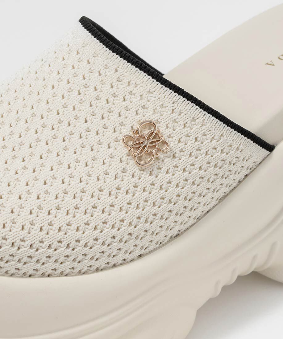  「【SUSTAINABLE】ニットボリュームソールサンダル」|サンダル|