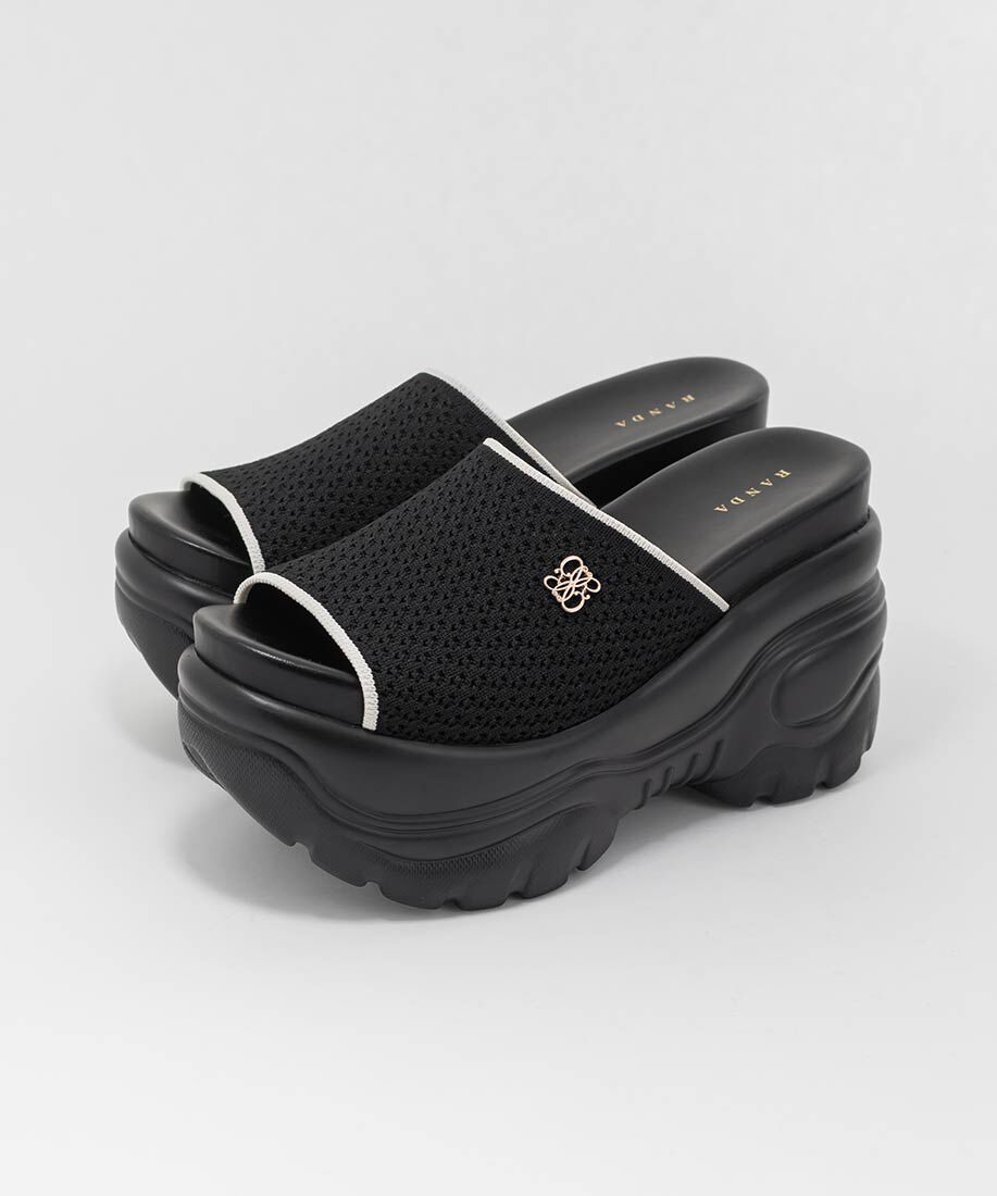  「【SUSTAINABLE】ニットボリュームソールサンダル」|サンダル|