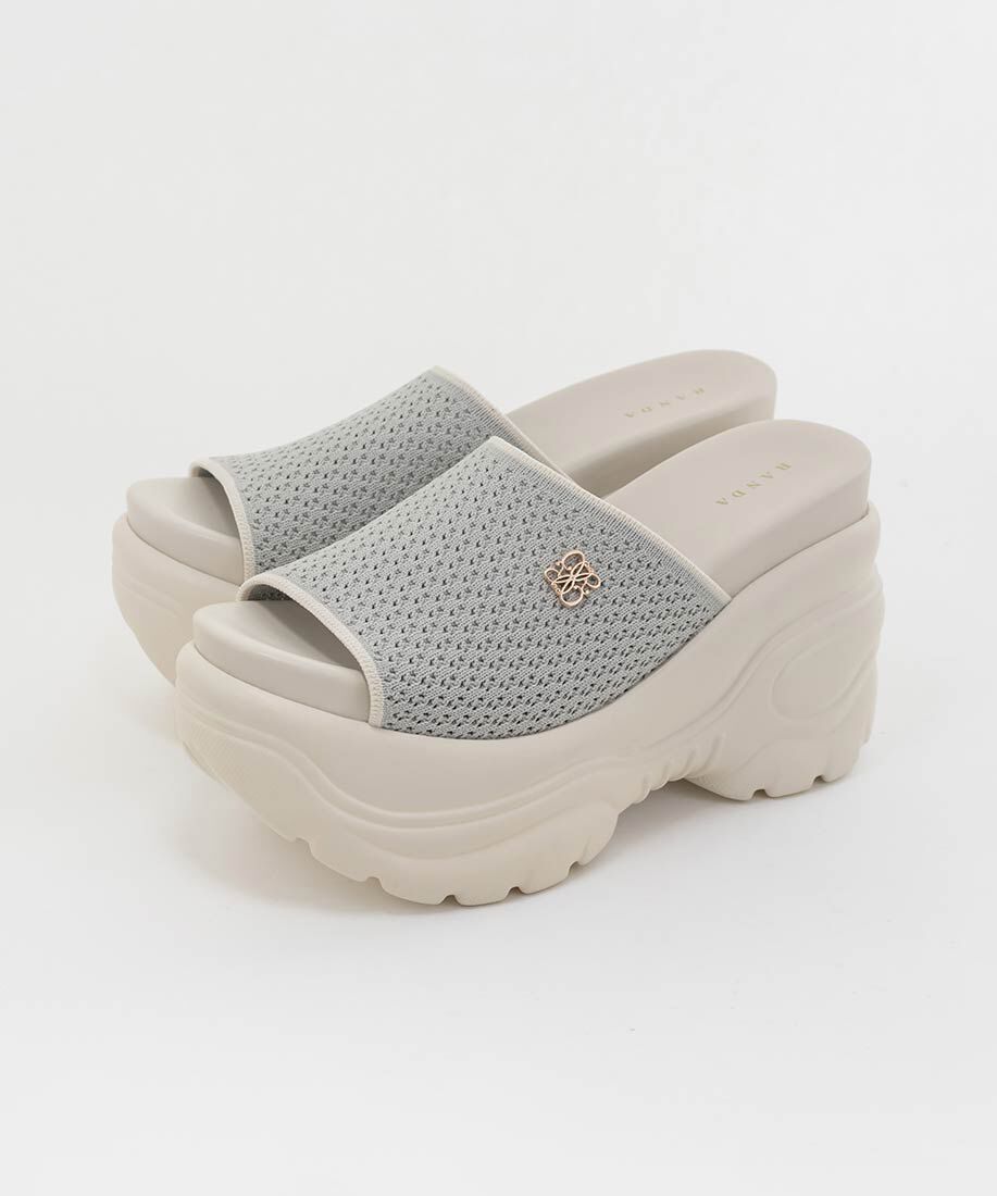  「【SUSTAINABLE】ニットボリュームソールサンダル」|サンダル|