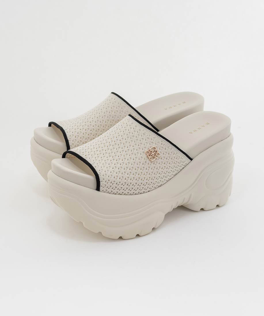  「【SUSTAINABLE】ニットボリュームソールサンダル」|サンダル|