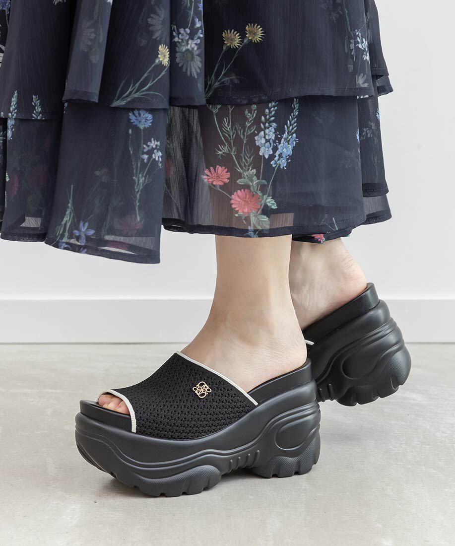  「【SUSTAINABLE】ニットボリュームソールサンダル」|サンダル|