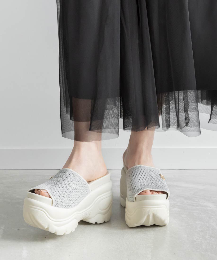  「【SUSTAINABLE】ニットボリュームソールサンダル」|サンダル|