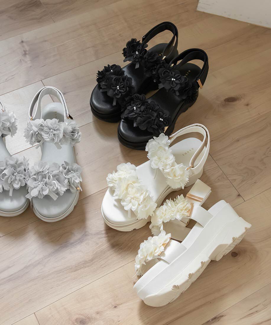  「シアーフラワーベルトスポーツサンダル」|サンダル|