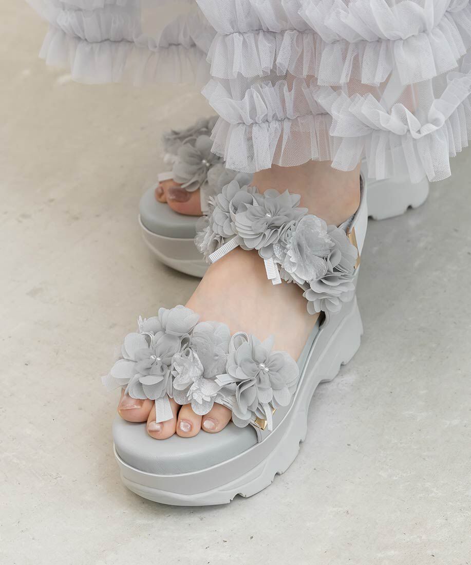  「シアーフラワーベルトスポーツサンダル」|サンダル|