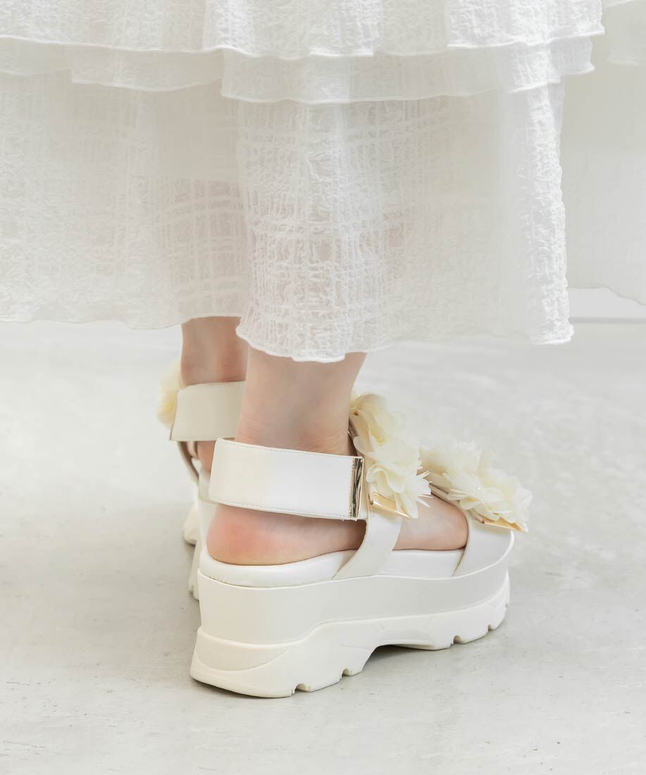  「シアーフラワーベルトスポーツサンダル」|サンダル|