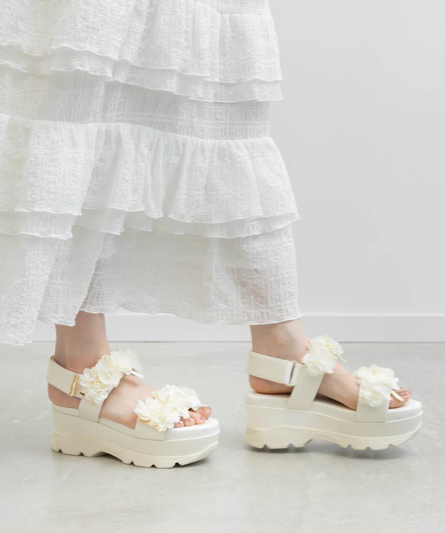  「シアーフラワーベルトスポーツサンダル」|サンダル|