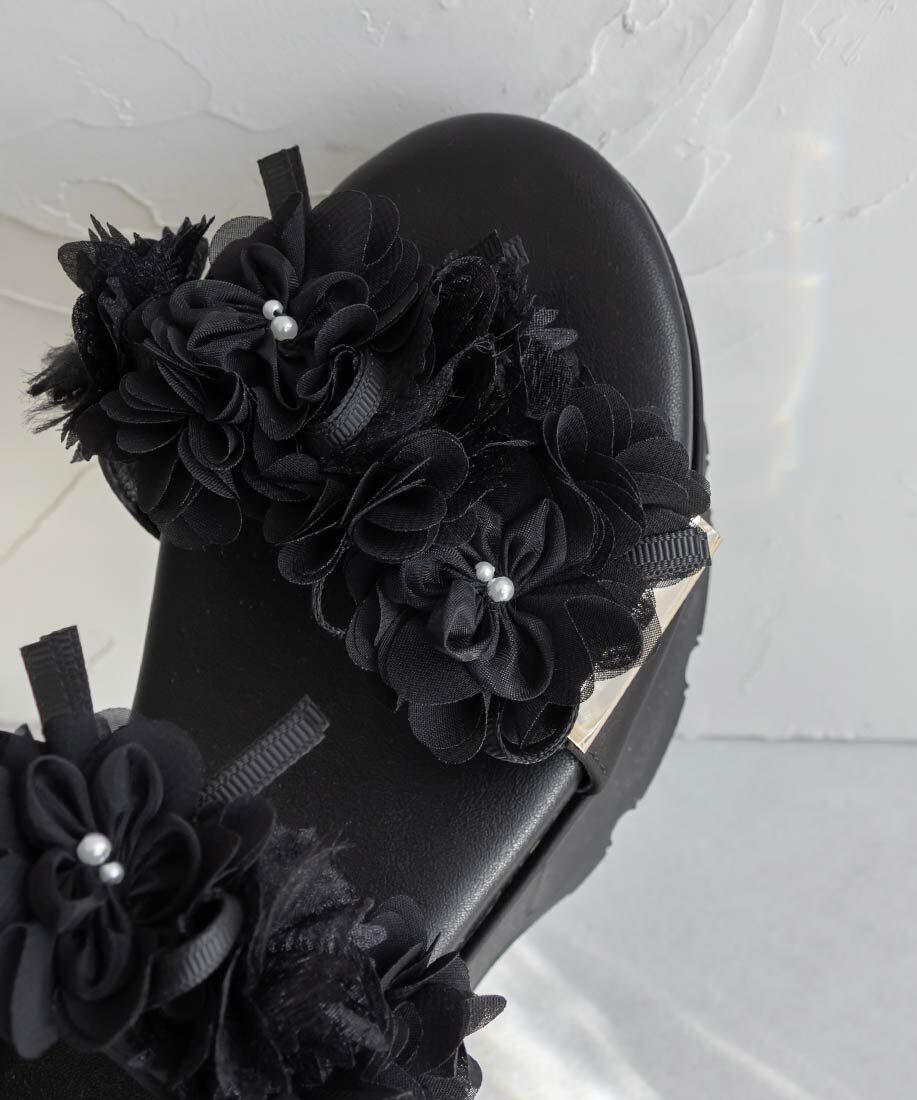  「シアーフラワーベルトスポーツサンダル」|サンダル|