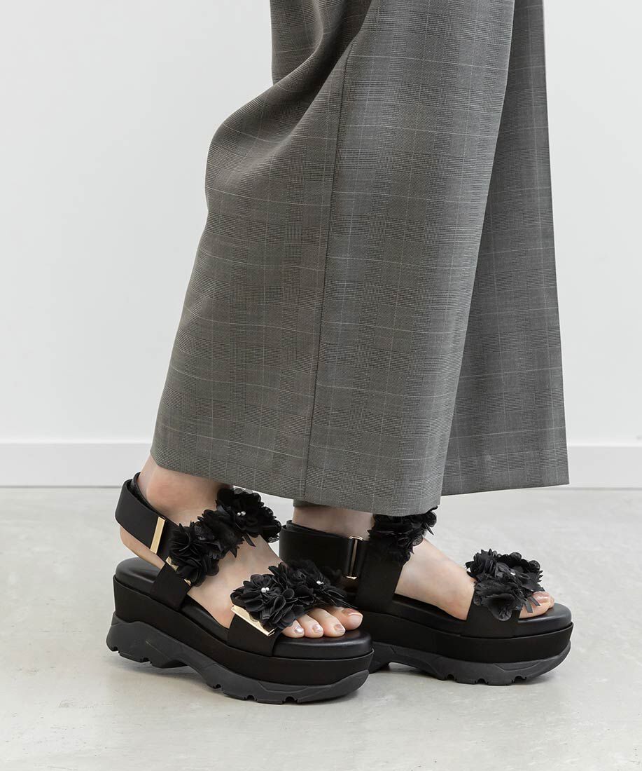  「シアーフラワーベルトスポーツサンダル」|サンダル|