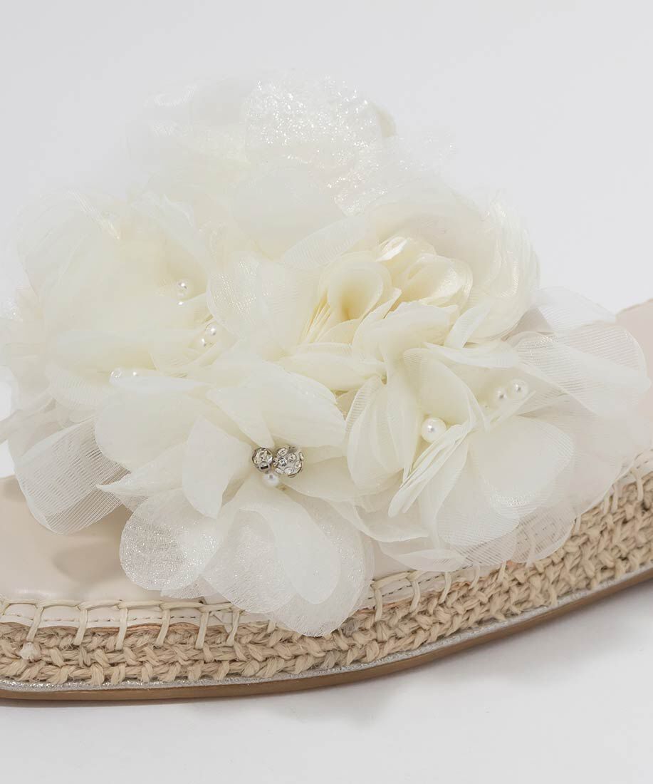  「エアリーフラワーミュールサンダル」|パンプス|