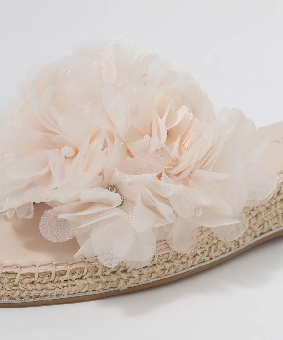  「エアリーフラワーミュールサンダル」|パンプス|