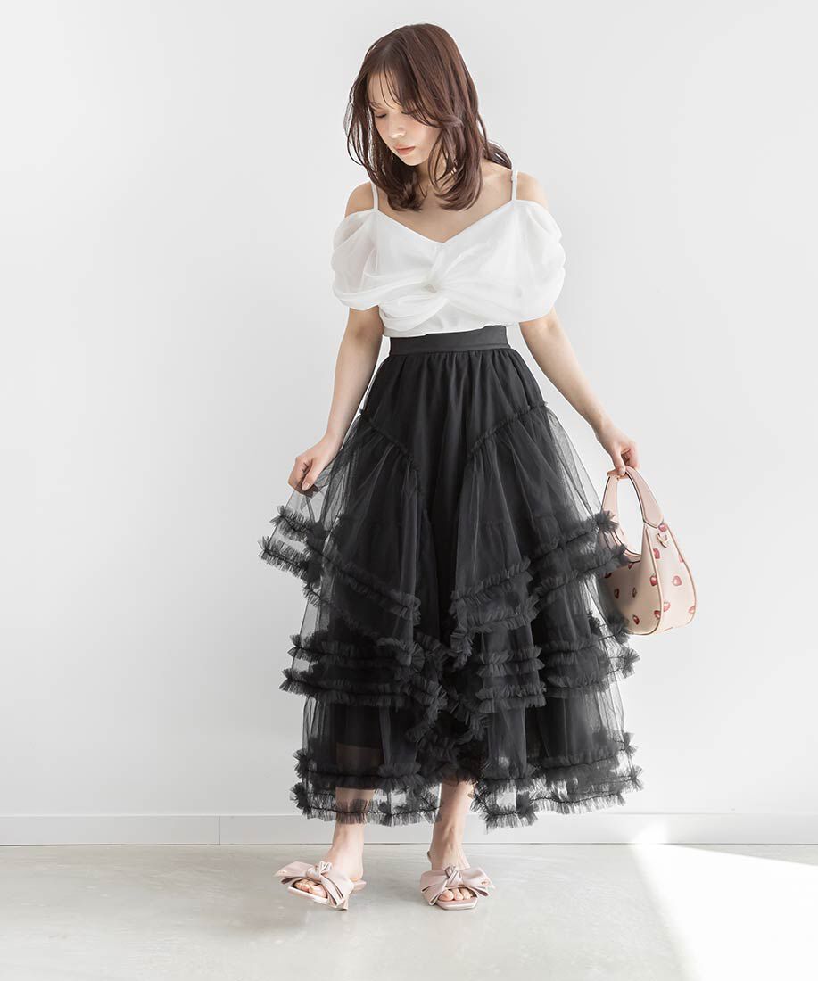  「リボンデザインスクエアトゥミュールサンダル」|パンプス|