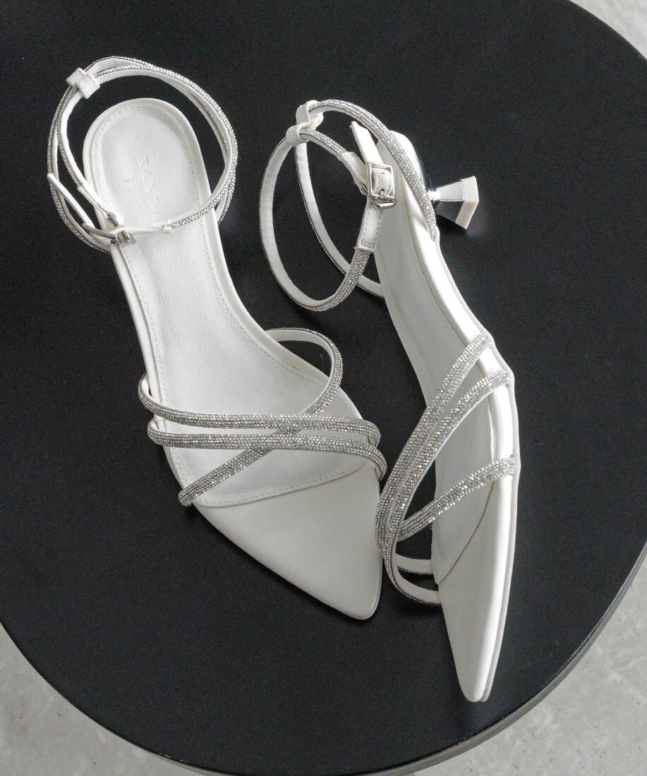  「ビジュークロスストラップサンダル」|サンダル|