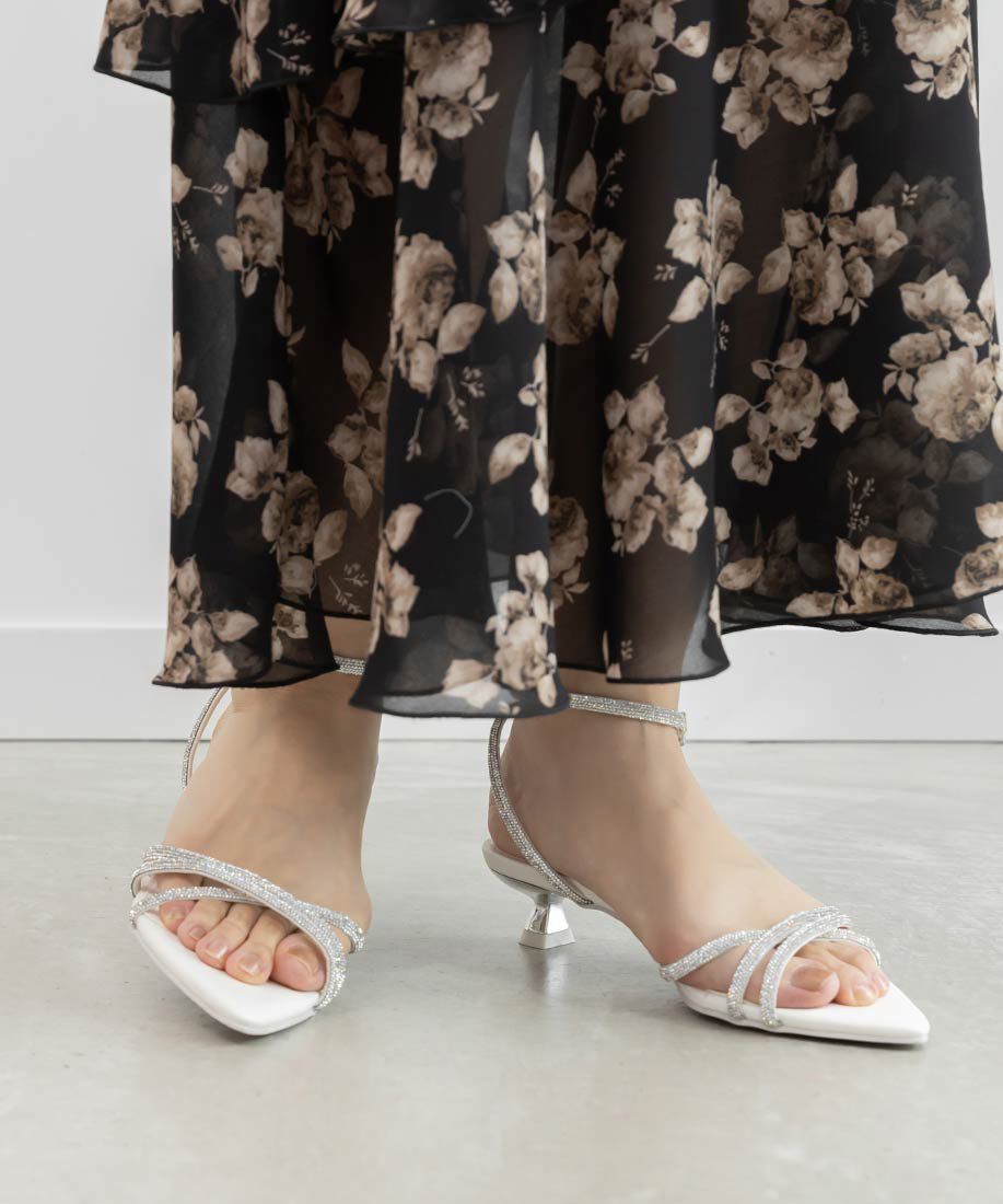  「ビジュークロスストラップサンダル」|サンダル|