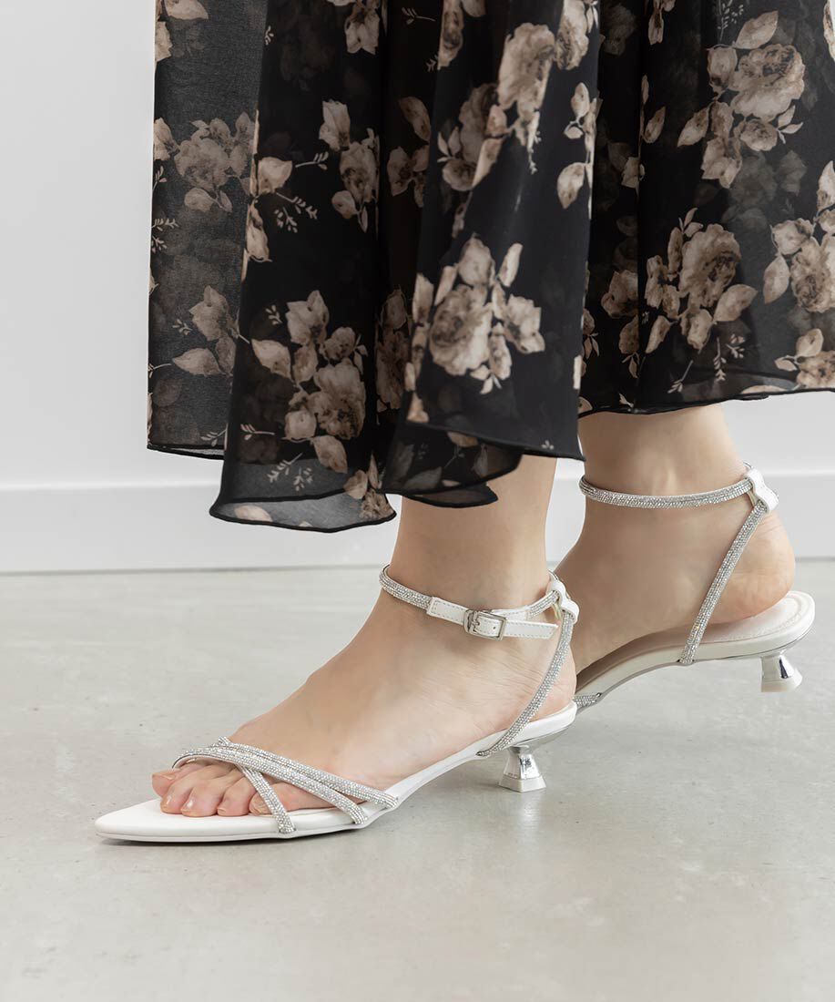  「ビジュークロスストラップサンダル」|サンダル|