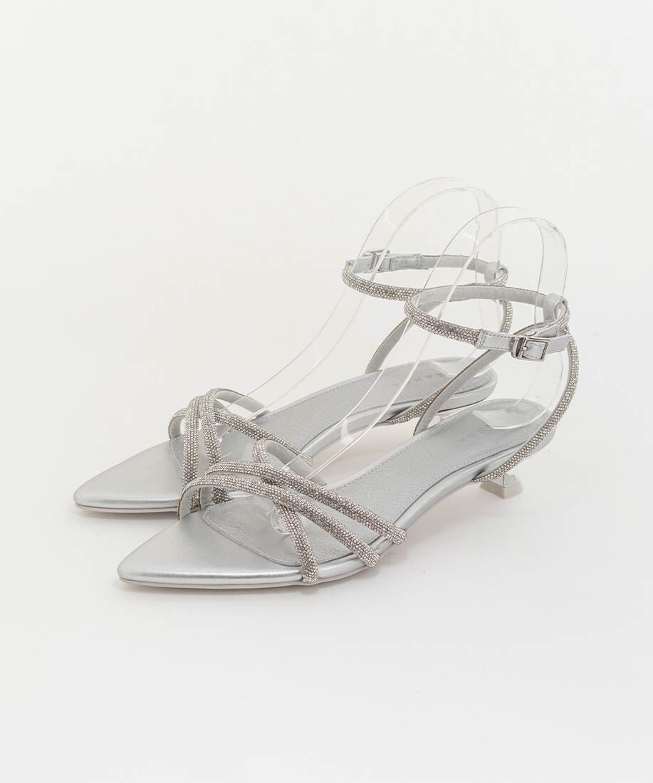  「ビジュークロスストラップサンダル」|サンダル|