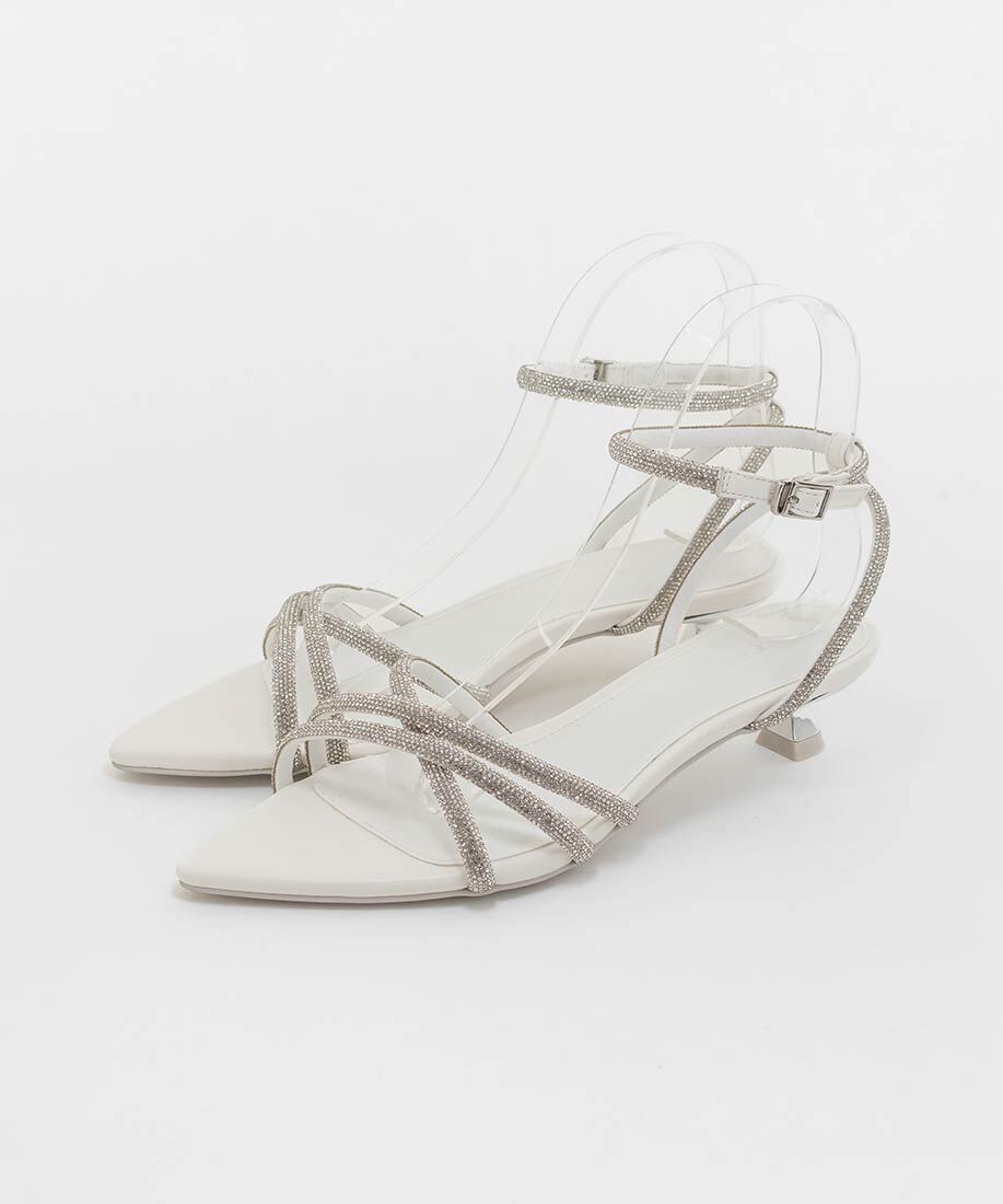  「ビジュークロスストラップサンダル」|サンダル|