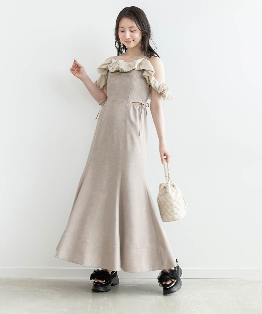  「ミニリボンボリュームソールスポーツサンダル」|サンダル|