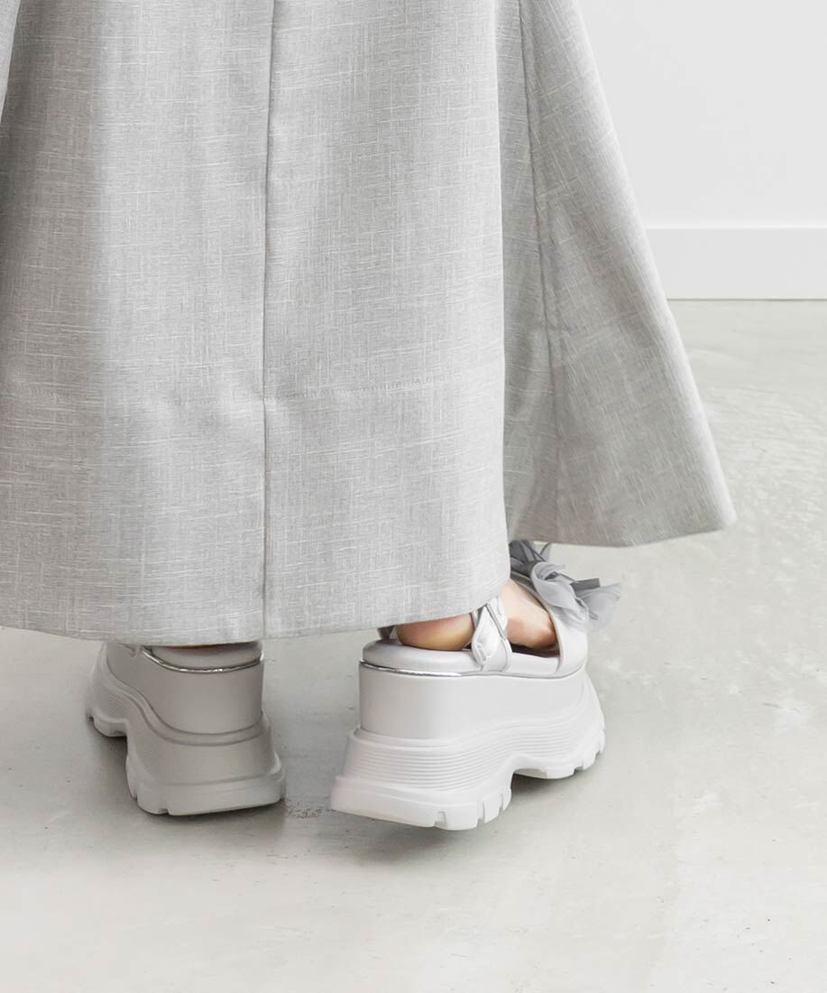  「ミニリボンボリュームソールスポーツサンダル」|サンダル|