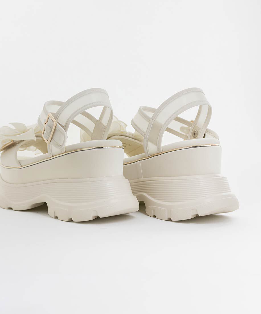  「ミニリボンボリュームソールスポーツサンダル」|サンダル|