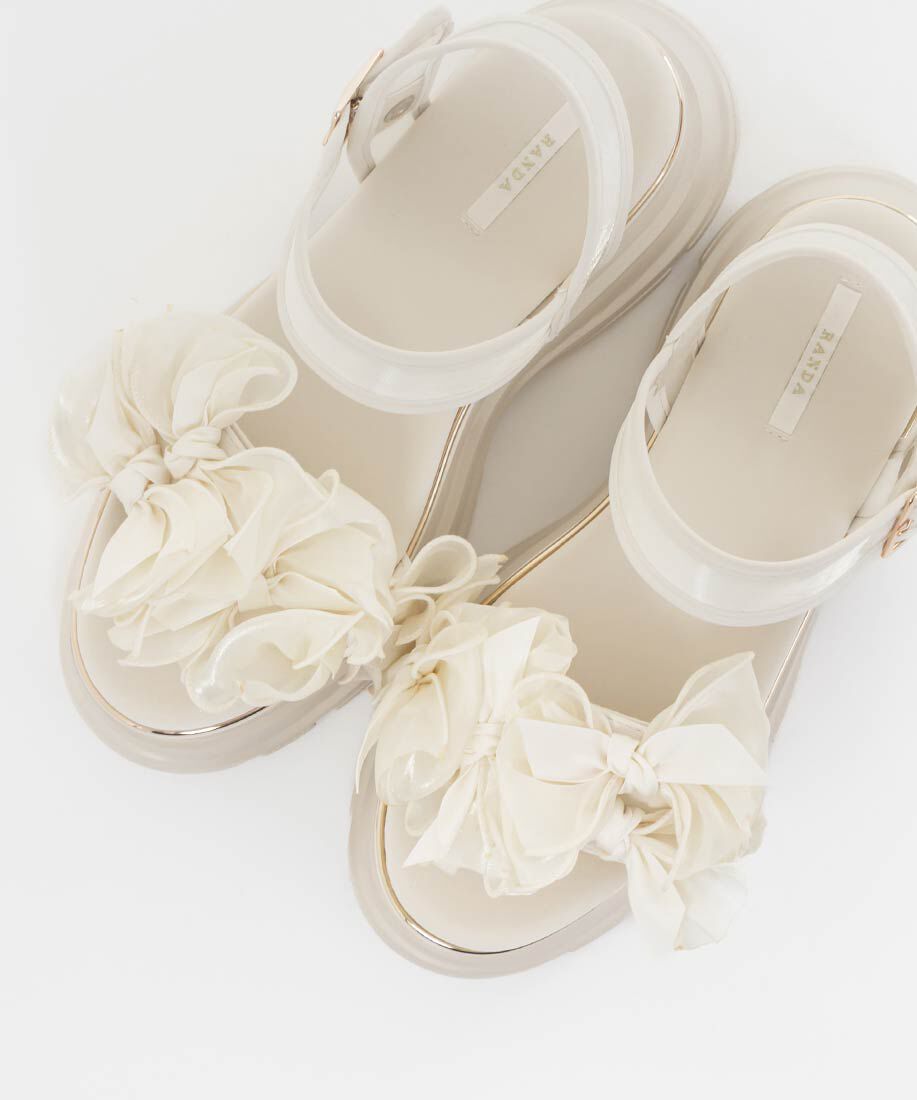  「ミニリボンボリュームソールスポーツサンダル」|サンダル|