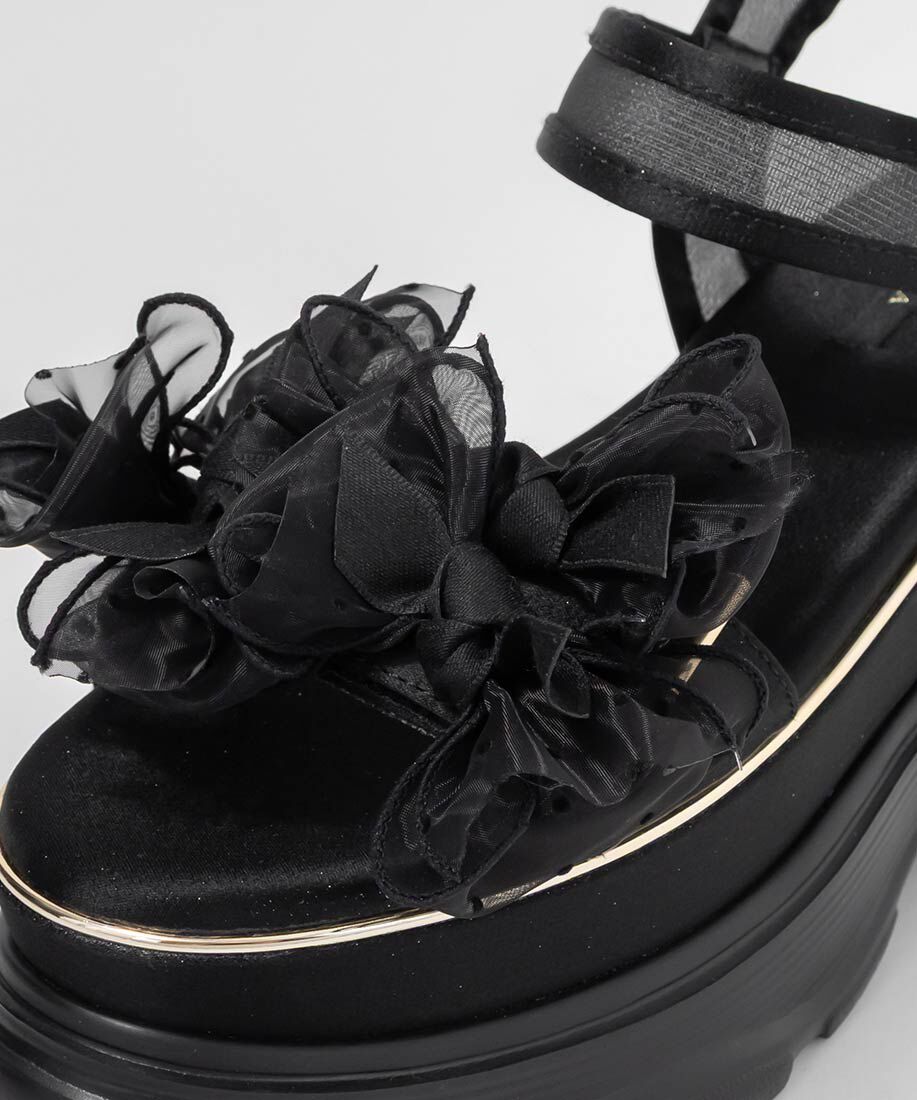  「ミニリボンボリュームソールスポーツサンダル」|サンダル|