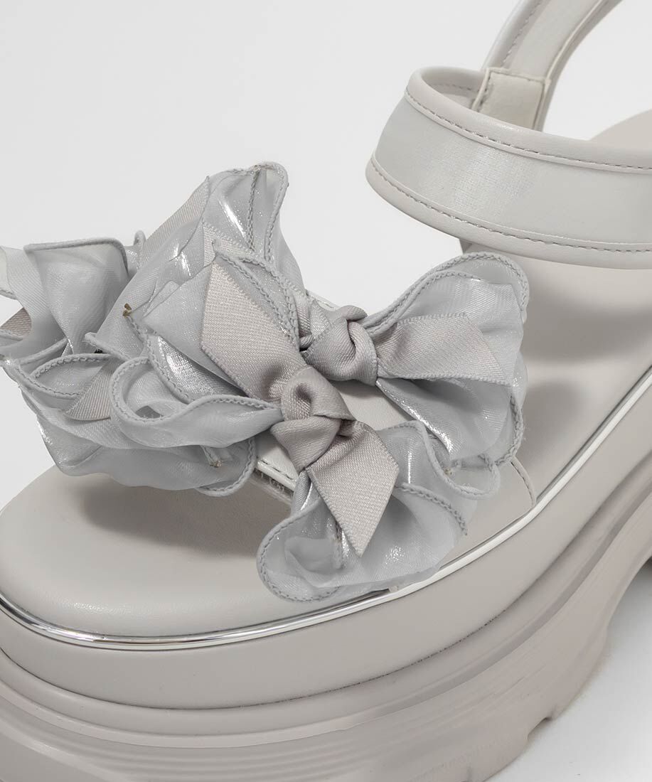  「ミニリボンボリュームソールスポーツサンダル」|サンダル|