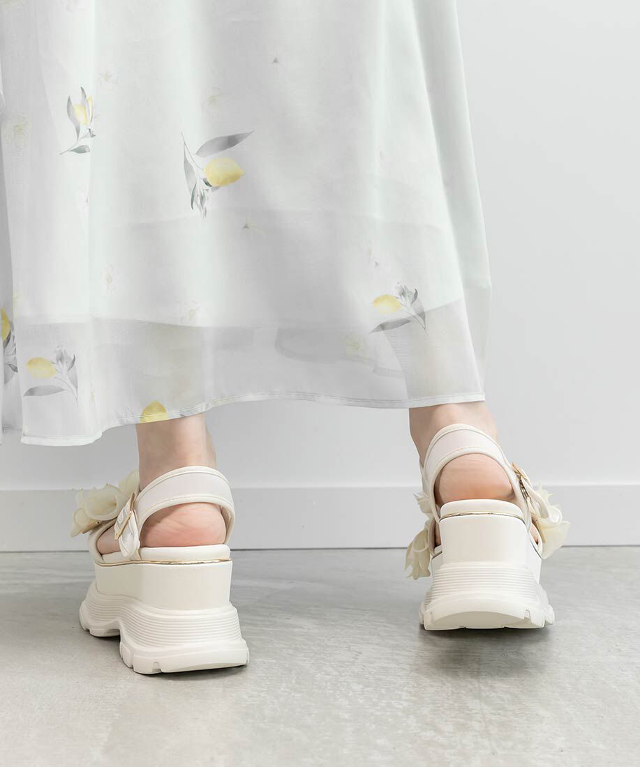  「ミニリボンボリュームソールスポーツサンダル」|サンダル|