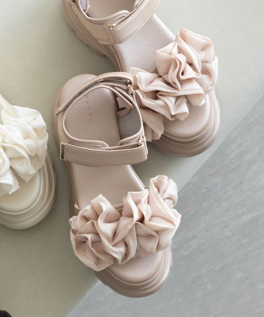  「ボリュームフリルスポーツサンダル」|サンダル|