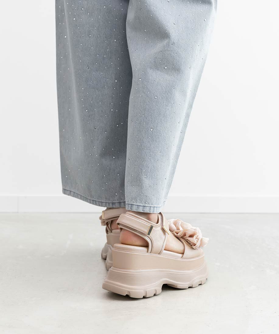  「ボリュームフリルスポーツサンダル」|サンダル|