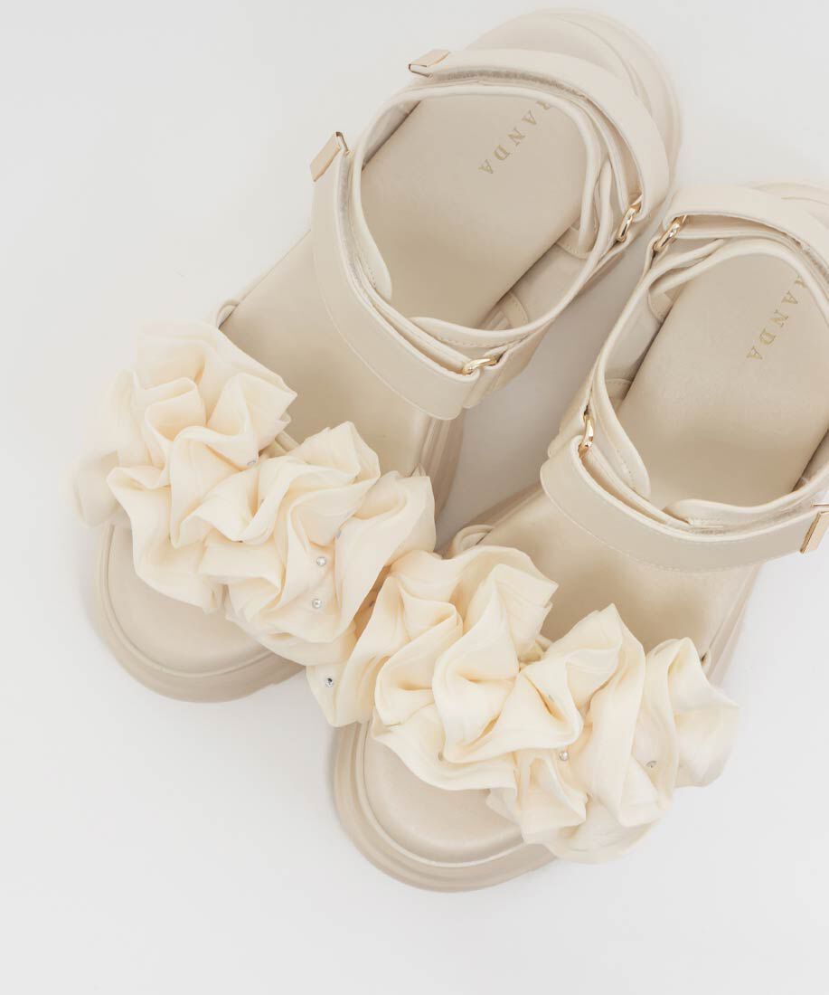  「ボリュームフリルスポーツサンダル」|サンダル|