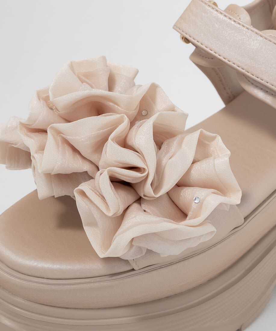  「ボリュームフリルスポーツサンダル」|サンダル|