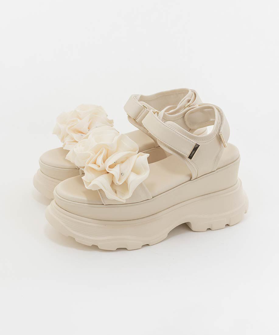  「ボリュームフリルスポーツサンダル」|サンダル|