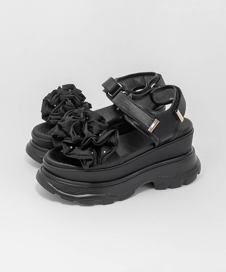  「ボリュームフリルスポーツサンダル」|サンダル|