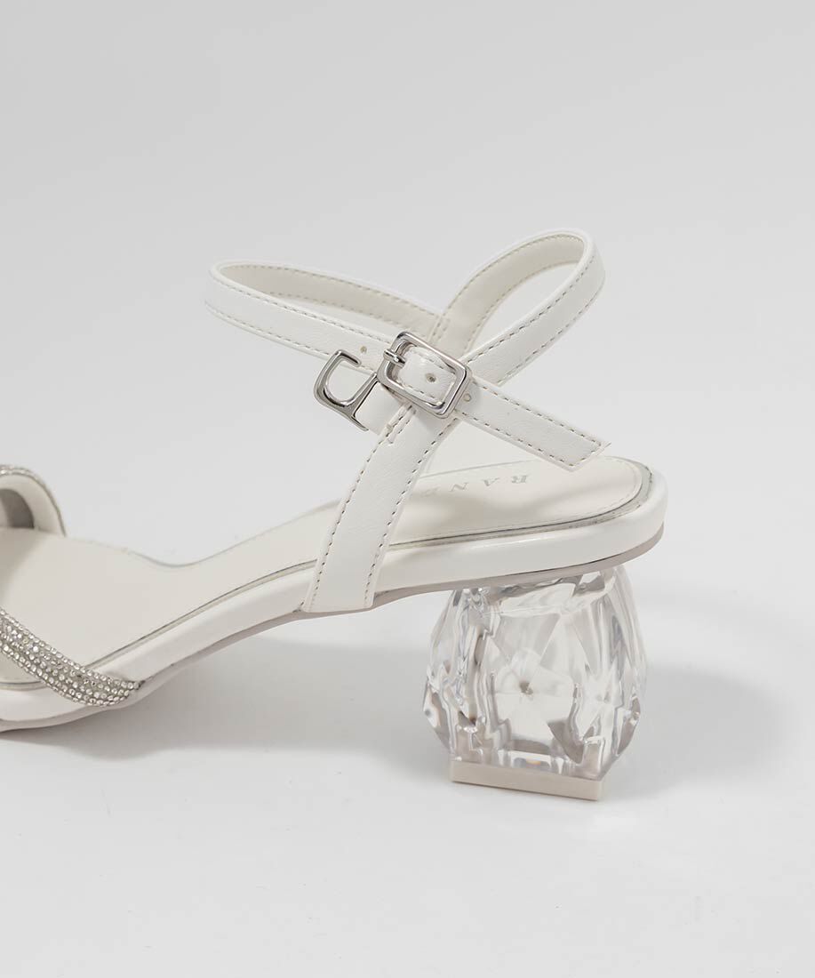  「クリアヒールビジューストラップサンダル」|サンダル|