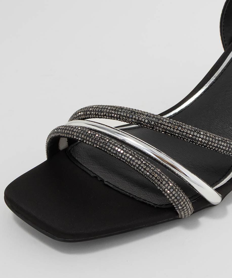  「クリアヒールビジューストラップサンダル」|サンダル|