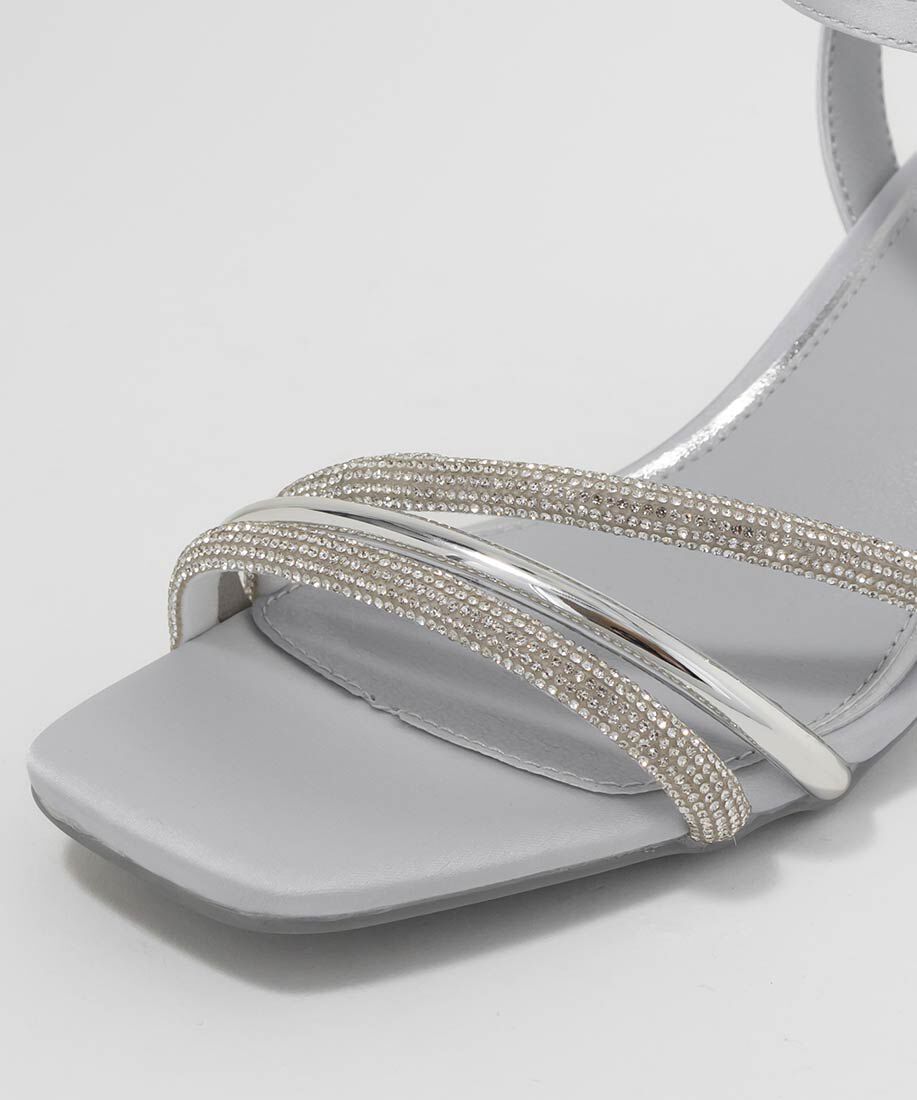  「クリアヒールビジューストラップサンダル」|サンダル|