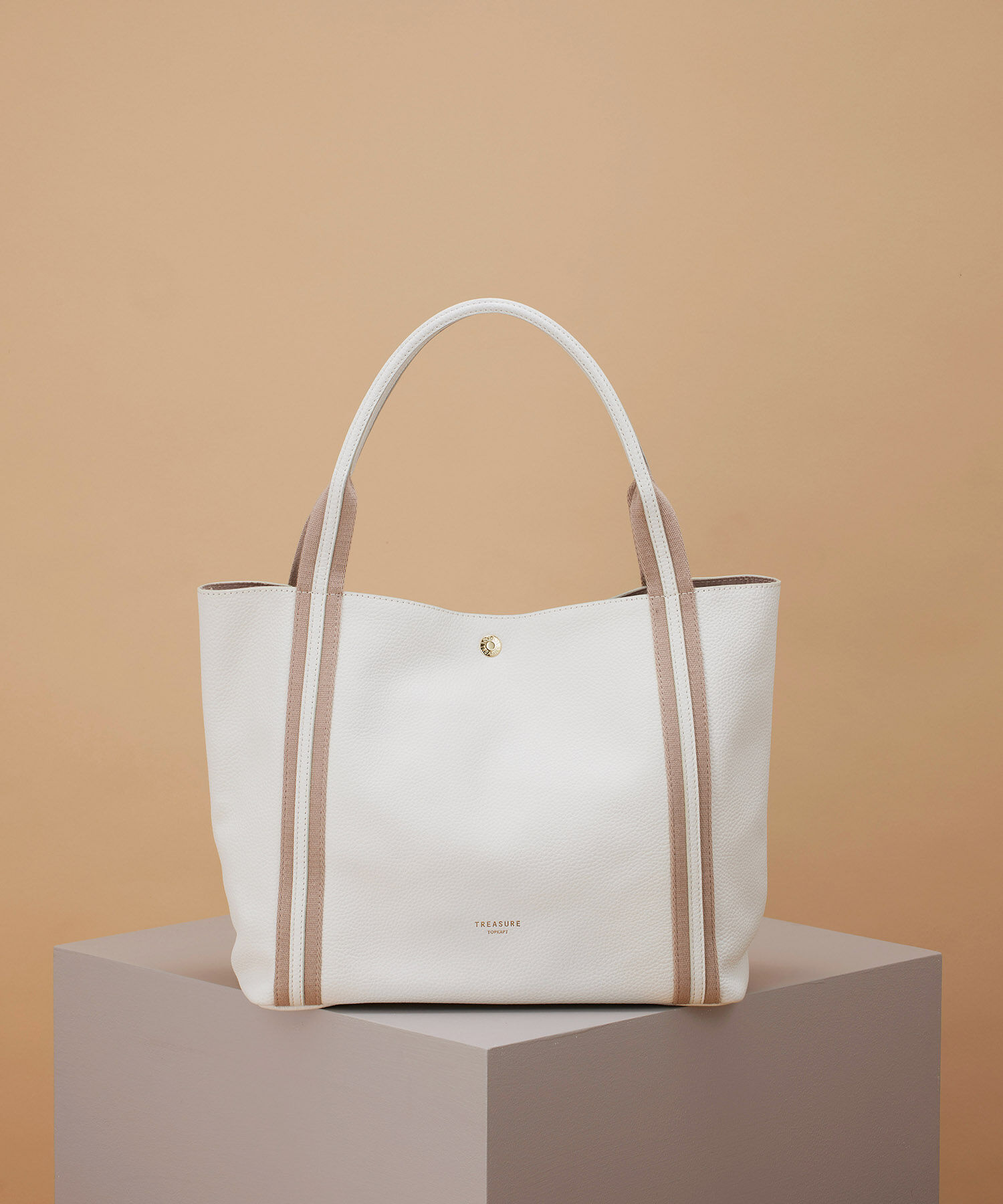 TOPKAPI TREASURE「ソフトシュリンク テープコンビ A4 トート バッグ」|トートバッグ|ホワイト