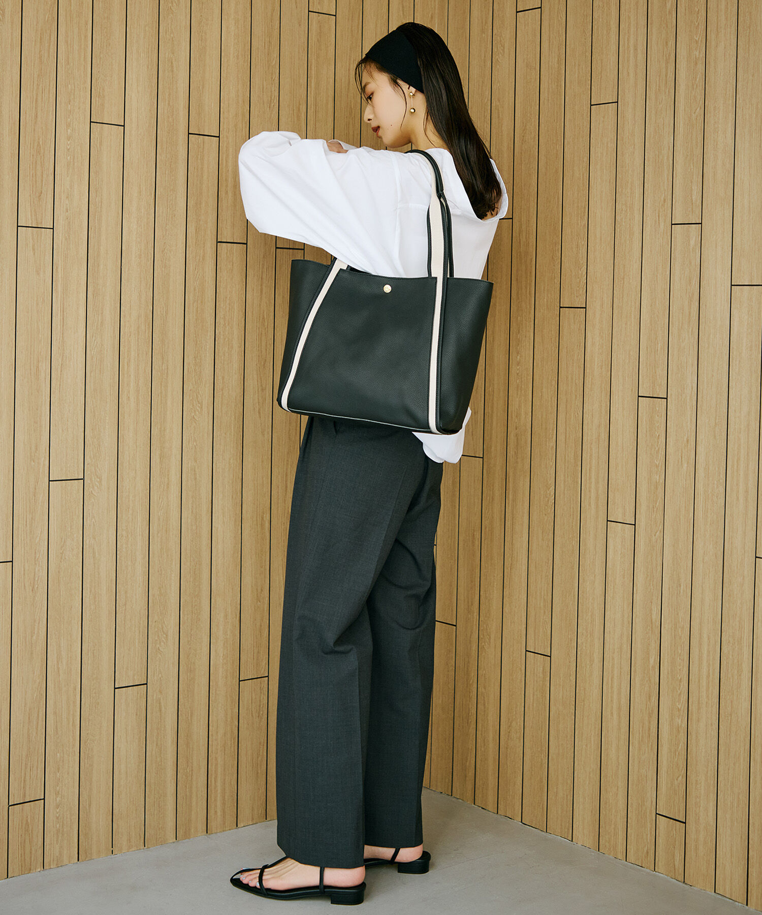 TOPKAPI TREASURE「【TREASURE TOPKAPI】ソフトシュリンク テープハンドル A4 トート バッグ」|トートバッグ|