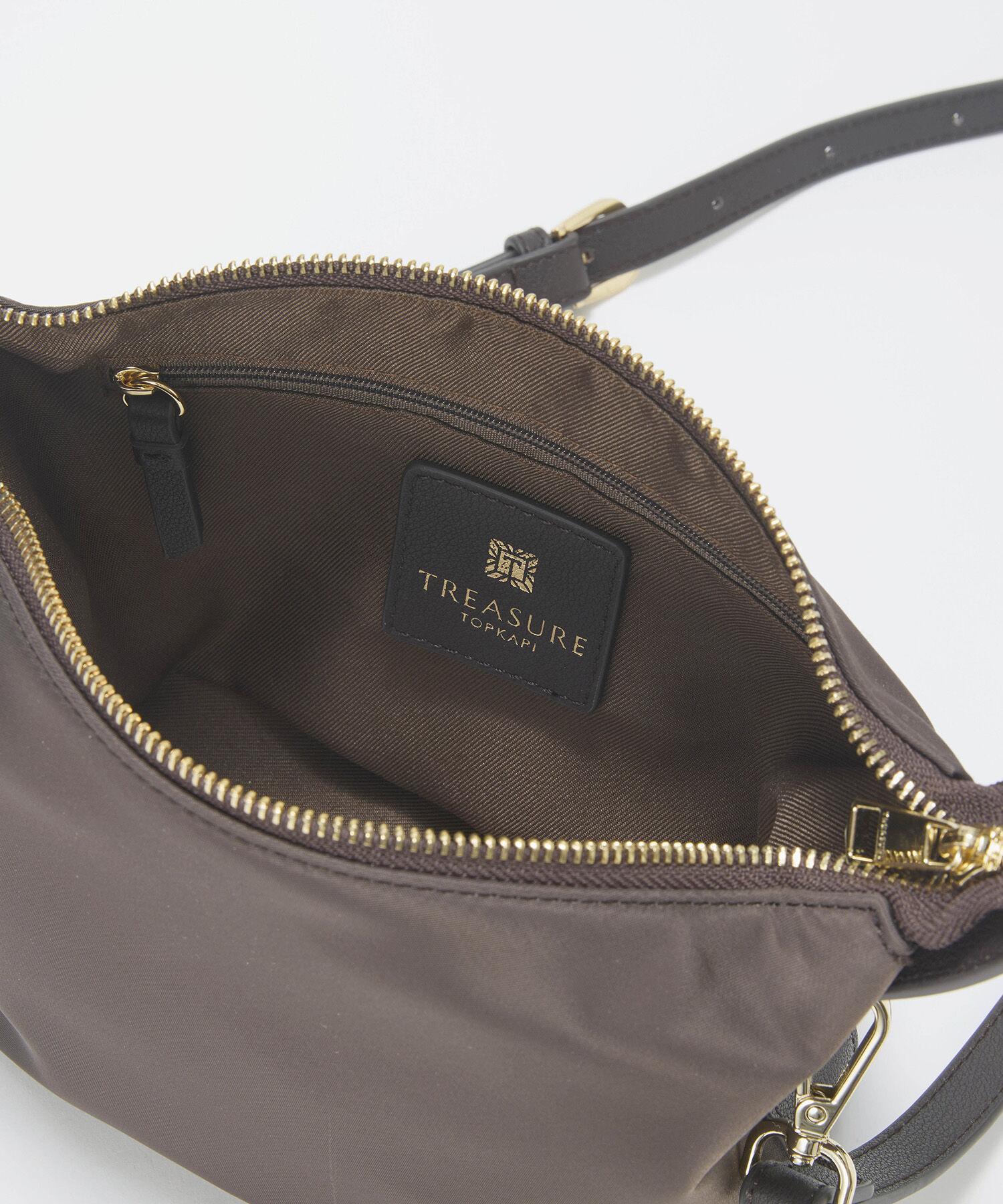 TOPKAPI TREASURE「【TREASURE TOPKAPI】ナイロン レザーコンビ ハンドルオープン ミニ ショルダーバッグ 」|ショルダー・メッセンジャー|