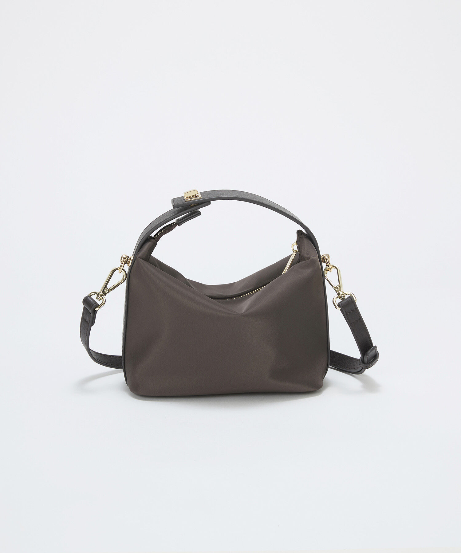 TOPKAPI TREASURE「【TREASURE TOPKAPI】ナイロン レザーコンビ ハンドルオープン ミニ ショルダーバッグ 」|ショルダー・メッセンジャー|