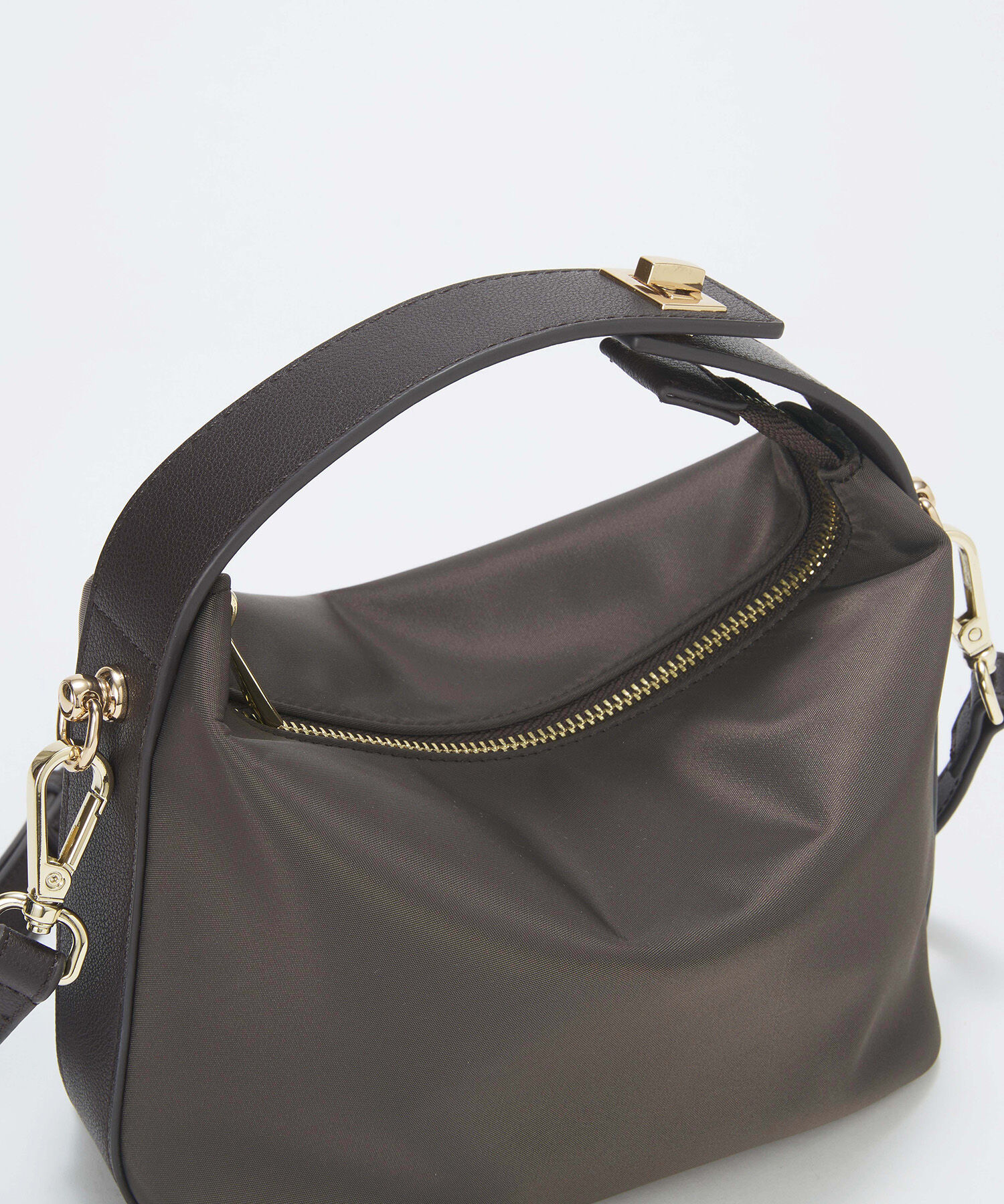 TOPKAPI TREASURE「【TREASURE TOPKAPI】ナイロン レザーコンビ ハンドルオープン ミニ ショルダーバッグ 」|ショルダー・メッセンジャー|