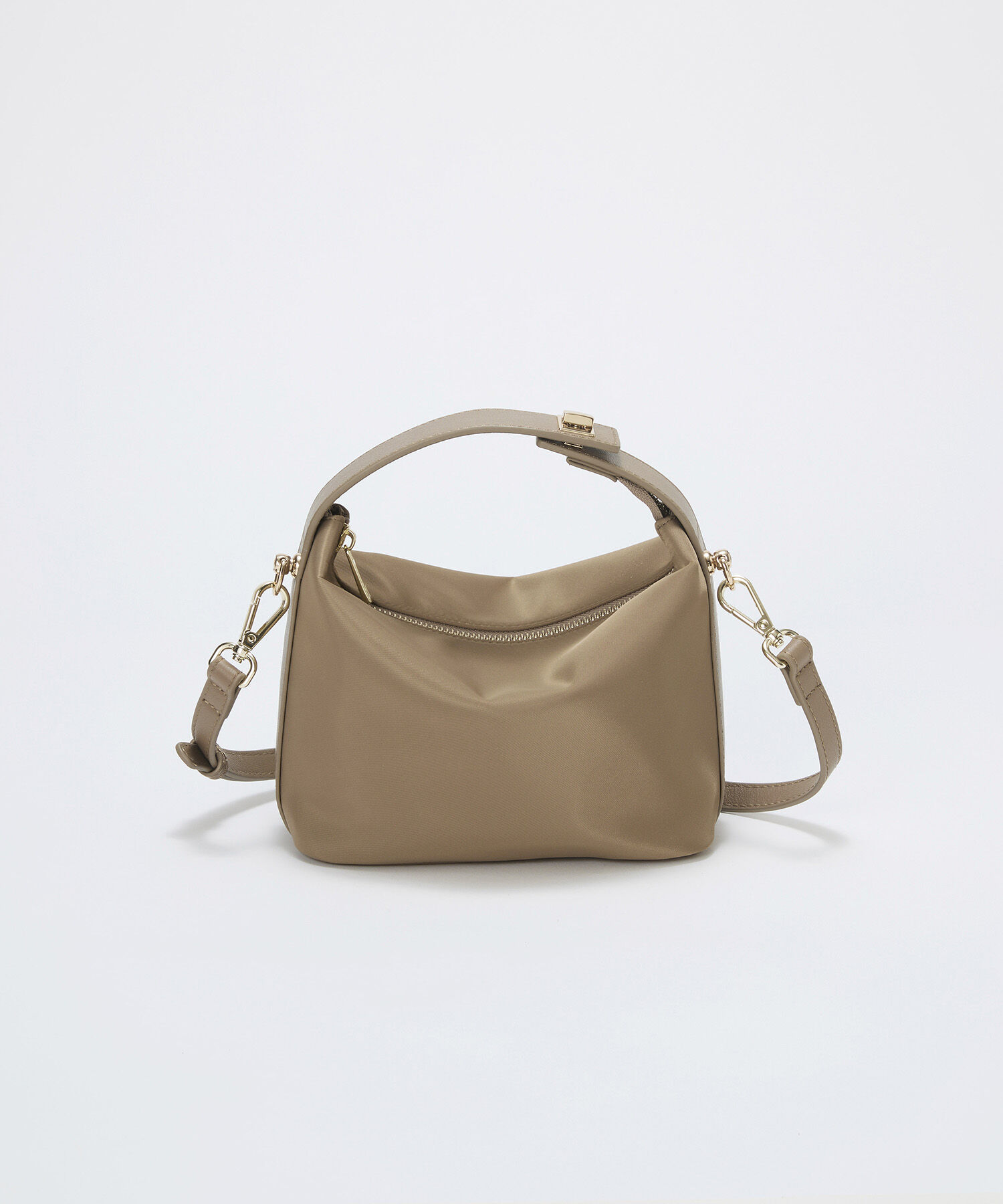 TOPKAPI TREASURE「【TREASURE TOPKAPI】ナイロン レザーコンビ ハンドルオープン ミニ ショルダーバッグ 」|ショルダー・メッセンジャー|