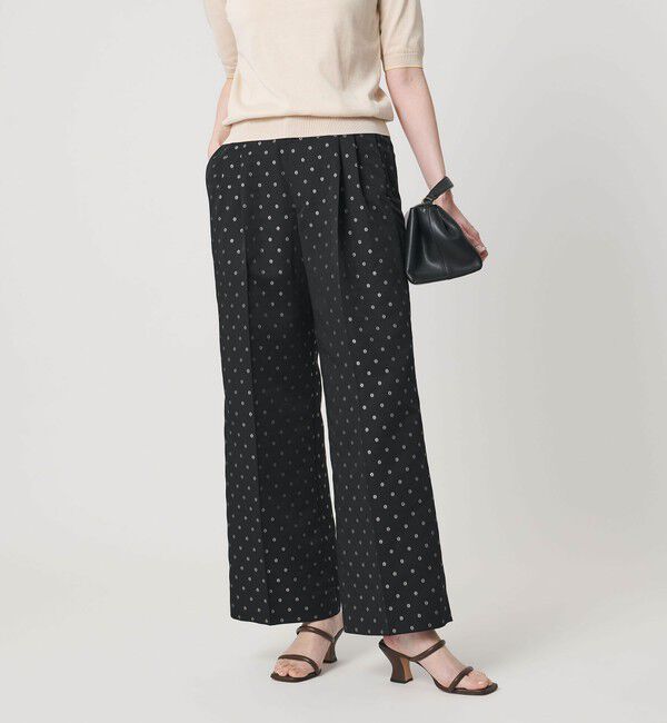 UNITED ARROWS「フラワー ジャガード 2タック ワイドパンツ ‐ウォッシャブル‐」|その他|