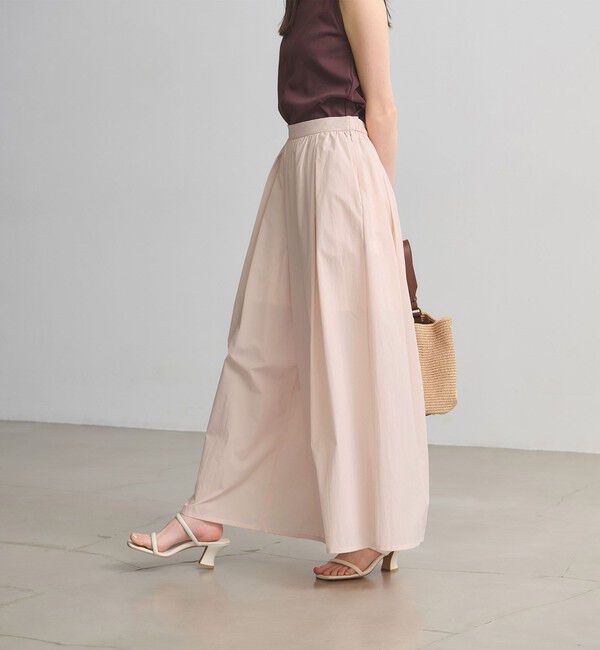 UNITED ARROWS「ギャザー フレア パンツ ‐ウォッシャブル‐」|チノ|