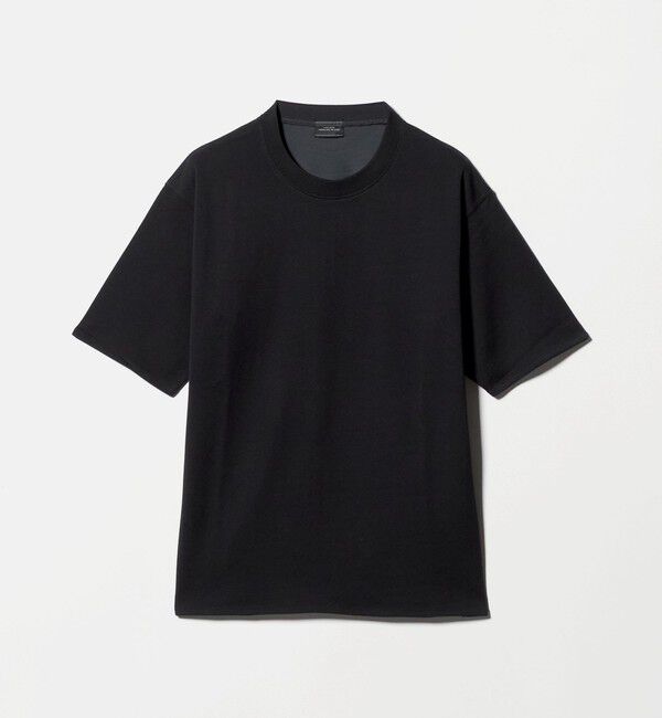 UNITED ARROWS green label relaxing「ダブルフェイス クルーネック 半袖 Tシャツ カットソー -吸水速乾・抗菌-」|Tシャツ・カットソー|BLACK