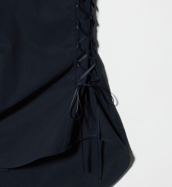 ATTISESSION「＜ATTISESSION＞レースアップ ショートスリーブ シャツ」|シャツ・ブラウス|